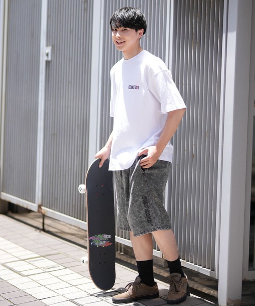 PIZZANISTA!(ピッザニスタ)の「【ムラサキスポーツ限定】PIZZANISTA/ピッザニスタ 半袖Tee/グラフィックTee オーバーサイズ ユニセックス PNTM242-06(Tシャツ/カットソー・メンズ・ホワイト/ブラック・XL/L/M)」の6枚目の写真