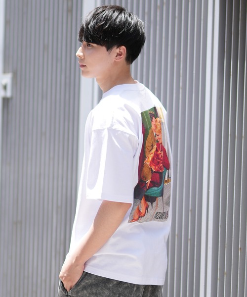 PIZZANISTA!(ピッザニスタ)の「【ムラサキスポーツ限定】PIZZANISTA/ピッザニスタ 半袖Tee/グラフィックTee オーバーサイズ ユニセックス PNTM242-06(Tシャツ/カットソー・メンズ・ホワイト/ブラック・XL/L/M)」の4枚目の写真