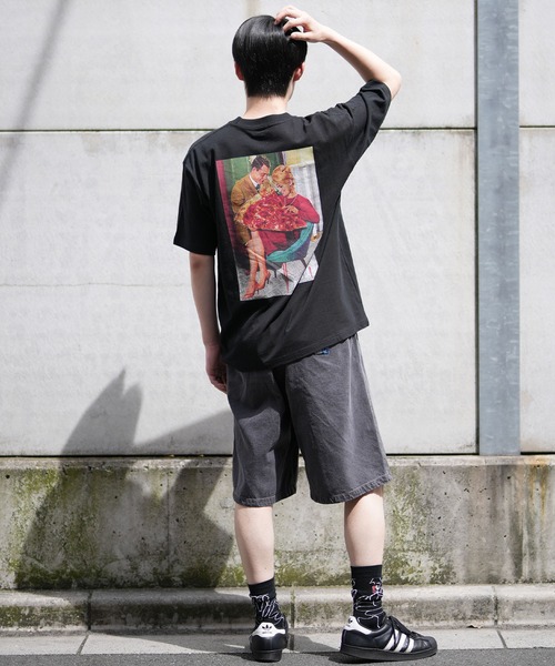 PIZZANISTA!(ピッザニスタ)の「【ムラサキスポーツ限定】PIZZANISTA/ピッザニスタ 半袖Tee/グラフィックTee オーバーサイズ ユニセックス PNTM242-06(Tシャツ/カットソー・メンズ・ホワイト/ブラック・XL/L/M)」の15枚目の写真