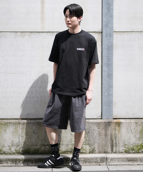 PIZZANISTA!(ピッザニスタ)の「【ムラサキスポーツ限定】PIZZANISTA/ピッザニスタ 半袖Tee/グラフィックTee オーバーサイズ ユニセックス PNTM242-06(Tシャツ/カットソー・メンズ・ホワイト/ブラック・XL/L/M)」の13枚目の写真