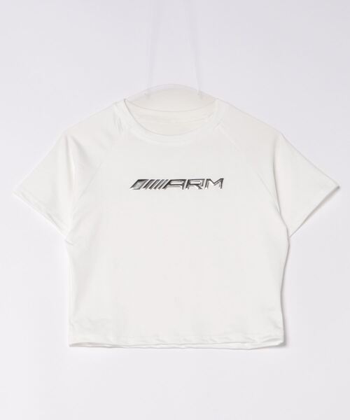 SSHEENA 売れ筋商品|||シーナ Tシャツ トップス レディース T-shirts White セール】メタル凹凸ロゴちびT（Tシャツ/カットソー）｜SHEENA