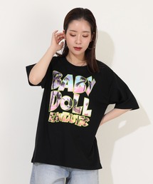 親子お揃い 転写ロゴ Tシャツ 9519A