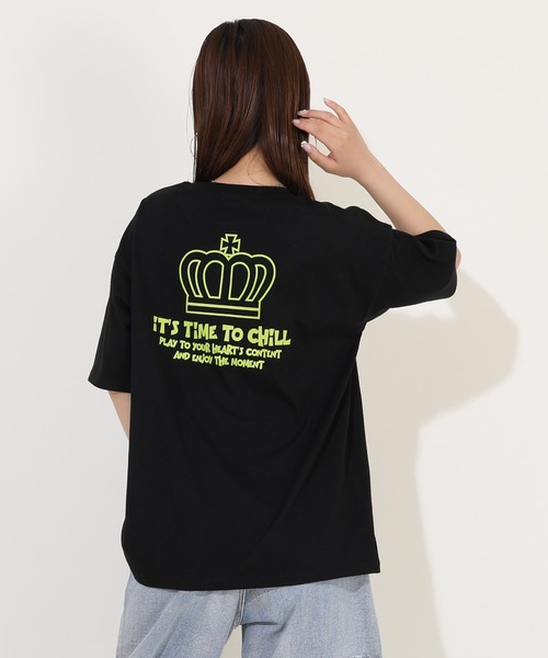 BABYDOLL(ベビードール)の「親子お揃い 転写ロゴ Tシャツ 9519A(Tシャツ/カットソー・レディース・ブラック/ホワイト・S/M/XL/L)」の6枚目の写真