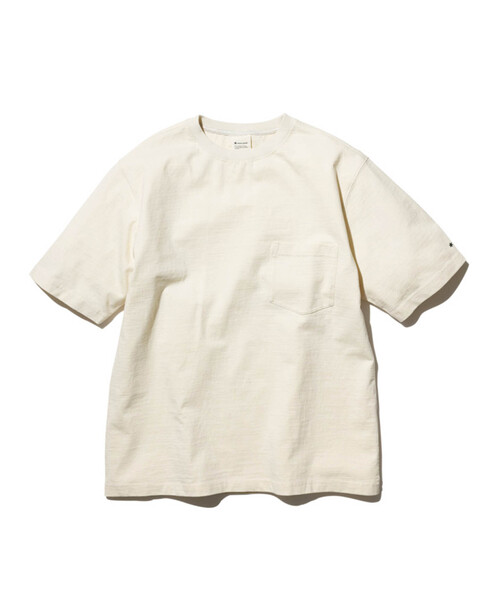 Snow Peak(スノーピーク)の「SNOWPEAK / スノーピーク Recycled Cotton Heavy T-Shirt TS-22SU401R(Tシャツ/カットソー・メンズ・ブラック/オートミール・MEDIUM/LARGE/X-LARGE)」の2枚目の写真