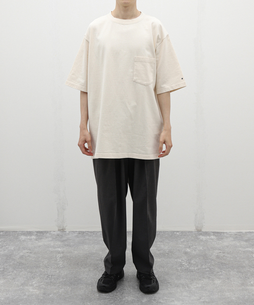 Snow Peak(スノーピーク)の「SNOWPEAK / スノーピーク Recycled Cotton Heavy T-Shirt TS-22SU401R(Tシャツ/カットソー・メンズ・ブラック/オートミール・MEDIUM/LARGE/X-LARGE)」の3枚目の写真