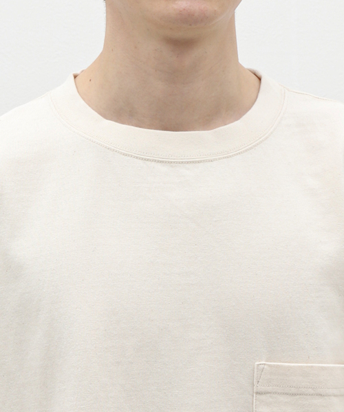 Snow Peak(スノーピーク)の「SNOWPEAK / スノーピーク Recycled Cotton Heavy T-Shirt TS-22SU401R(Tシャツ/カットソー・メンズ・ブラック/オートミール・MEDIUM/LARGE/X-LARGE)」の8枚目の写真