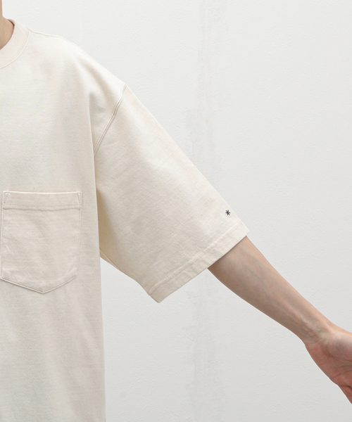 Snow Peak(スノーピーク)の「SNOWPEAK / スノーピーク Recycled Cotton Heavy T-Shirt TS-22SU401R(Tシャツ/カットソー・メンズ・ブラック/オートミール・MEDIUM/LARGE/X-LARGE)」の10枚目の写真