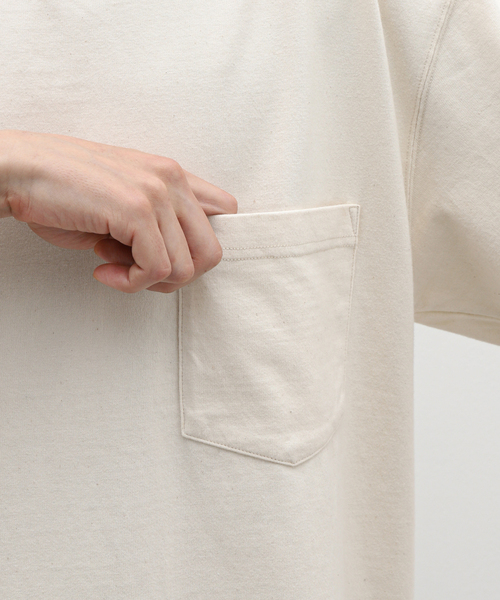 Snow Peak(スノーピーク)の「SNOWPEAK / スノーピーク Recycled Cotton Heavy T-Shirt TS-22SU401R(Tシャツ/カットソー・メンズ・ブラック/オートミール・MEDIUM/LARGE/X-LARGE)」の12枚目の写真