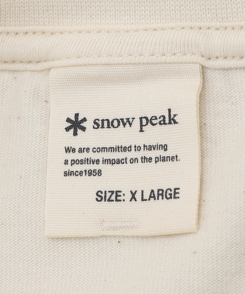 Snow Peak(スノーピーク)の「SNOWPEAK / スノーピーク Recycled Cotton Heavy T-Shirt TS-22SU401R(Tシャツ/カットソー・メンズ・ブラック/オートミール・MEDIUM/LARGE/X-LARGE)」の16枚目の写真