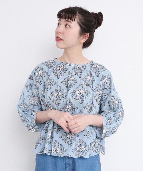 l'atelier du savon 野うさぎのブロックpr　ブラウス l'atelier du savon（アトリエドサボン）の「○C/野うさぎの