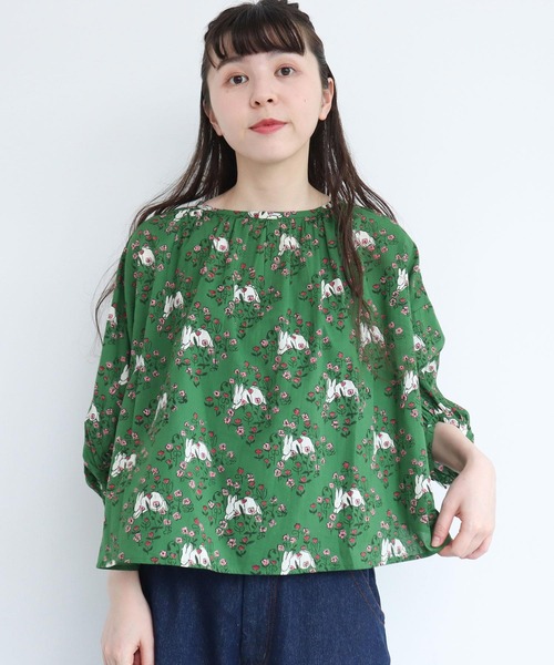 l'atelier du savon 野うさぎのブロックpr　ブラウス l'atelier du savon 野うさぎのブロックpr ブラウス - メルカリ