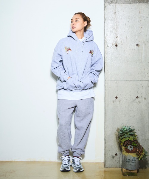 AlexanderLeeChang（アレキサンダーリーチャン）の「AlexanderLeeChang アレキサンダーリーチャン / BLC HOODIE [BANAMINGO] バナミンゴ刺繍ビッグシルエットパーカー / BC-012417（パーカー・メンズ・ブラック/グレー/ミント・XX-LARGE/X-LARGE/MEDIUM/LARGE）」の6枚目の写真