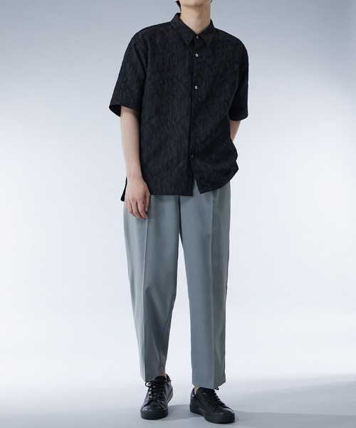 UNITED TOKYO（ユナイテッドトウキョウ）の「FSVジャガードシャツ（シャツ/ブラウス・メンズ・ブラック/オリーブ・1/2）」の3枚目の写真