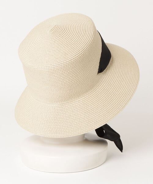 paravion(パラビオン)の「リボン麦わらハット(ハット・レディース・ベージュ/アイボリー・FREE)」の10枚目の写真