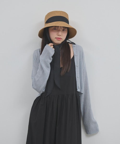 paravion(パラビオン)の「リボン麦わらハット(ハット・レディース・ベージュ/アイボリー・FREE)」の12枚目の写真