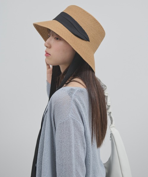 paravion(パラビオン)の「リボン麦わらハット(ハット・レディース・ベージュ/アイボリー・FREE)」の17枚目の写真