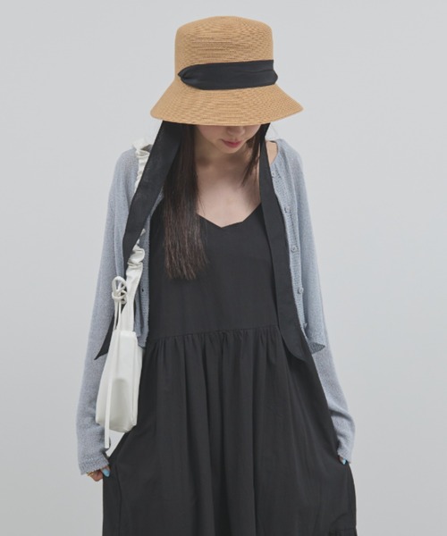 paravion(パラビオン)の「リボン麦わらハット(ハット・レディース・ベージュ/アイボリー・FREE)」の18枚目の写真