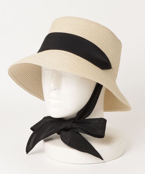 paravion(パラビオン)の「リボン麦わらハット(ハット・レディース・ベージュ/アイボリー・FREE)」の11枚目の写真