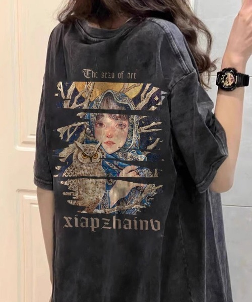 GEMEDA(ジェメダ)の「2wayバタフライTシャツ(Tシャツ/カットソー・レディース・ブラック/ブラック系・M)」の1枚目の写真