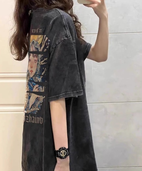 GEMEDA(ジェメダ)の「2wayバタフライTシャツ(Tシャツ/カットソー・レディース・ブラック/ブラック系・M)」の10枚目の写真