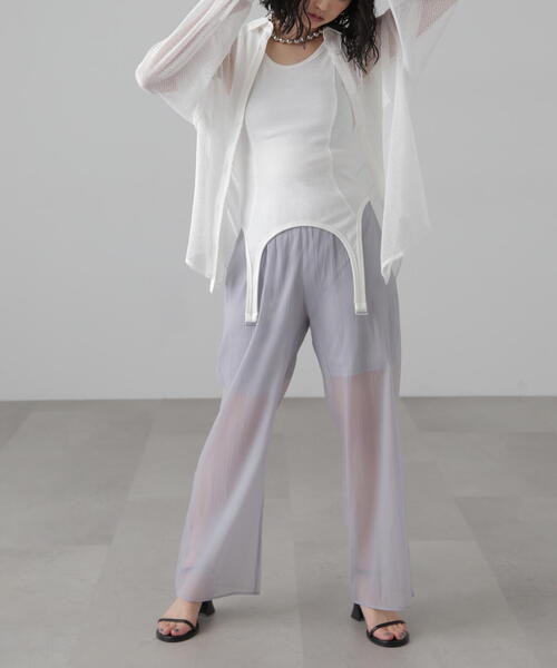 FREE'S MART(フリーズマート)の「テレコガータータンクトップ(タンクトップ・レディース・ホワイト/ブラック・FREE)」の16枚目の写真