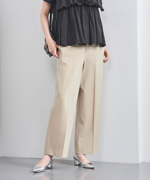 UNITED ARROWS（ユナイテッドアローズ）の「バイアス ワイドパンツ（スラックス・レディース・ダークグレー/ベージュ/ライラック・36/38/40/34）」の3枚目の写真