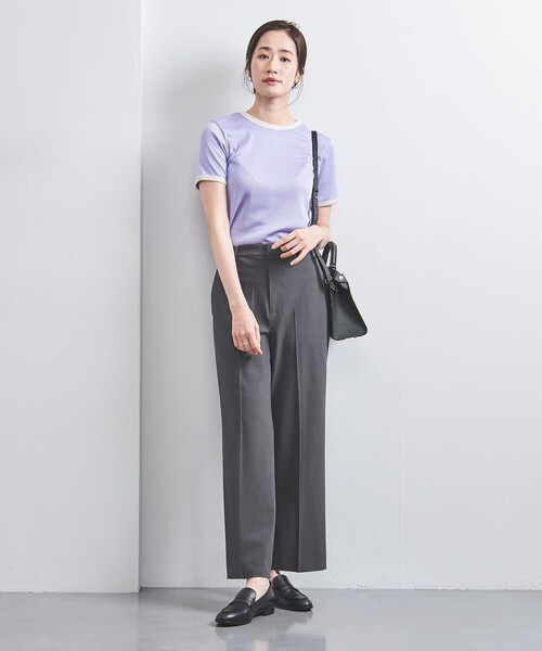 UNITED ARROWS（ユナイテッドアローズ）の「バイアス ワイドパンツ（スラックス・レディース・ダークグレー/ベージュ/ライラック・36/38/40/34）」の5枚目の写真