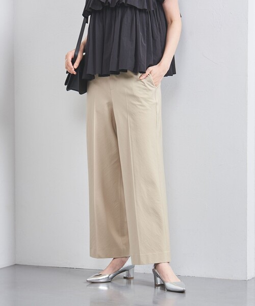 UNITED ARROWS（ユナイテッドアローズ）の「バイアス ワイドパンツ（スラックス・レディース・ダークグレー/ベージュ/ライラック・36/38/40/34）」の6枚目の写真