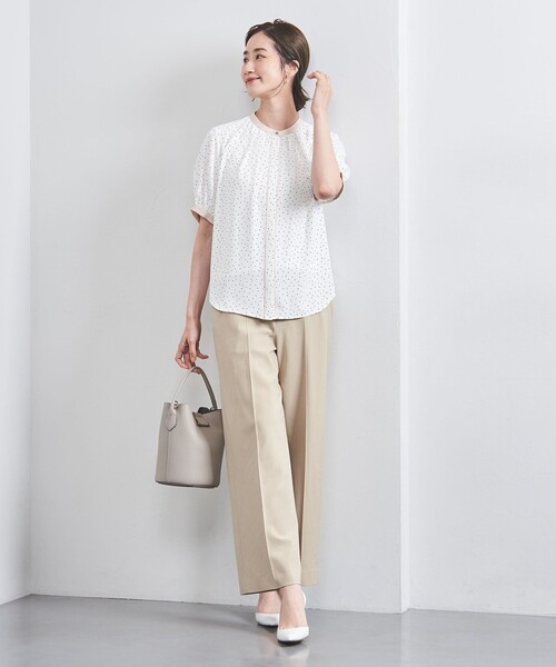 UNITED ARROWS（ユナイテッドアローズ）の「バイアス ワイドパンツ（スラックス・レディース・ダークグレー/ベージュ/ライラック・36/38/40/34）」の8枚目の写真