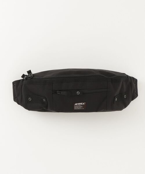 AVIREX(アヴィレックス)の「EAGLE POLYESTER 2WAY WAIST BAG /イーグル ポリエステル 2ウェイ ウエストバッグ(ボディバッグ/ウエストポーチ・レディース・カーキ/その他3/ブラック・F)」の2枚目の写真