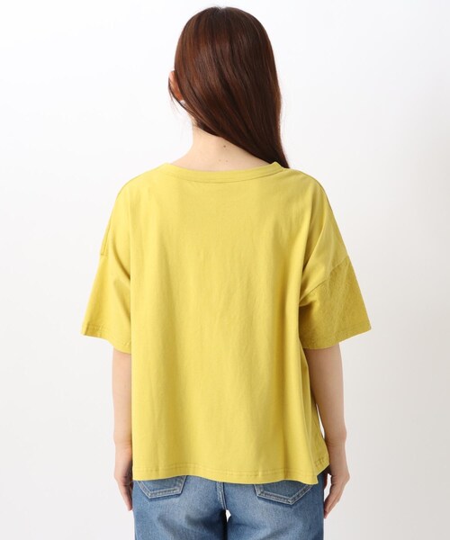 one'sterrace(ワンズテラス)の「パッチワーク 5分袖プルオーバー(Tシャツ/カットソー・レディース・グレー系その他7/イエロー系8/ライトグレー系8・02)」の6枚目の写真