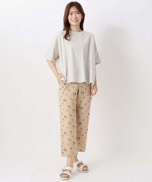 one'sterrace(ワンズテラス)の「パッチワーク 5分袖プルオーバー(Tシャツ/カットソー・レディース・グレー系その他7/イエロー系8/ライトグレー系8・02)」の12枚目の写真