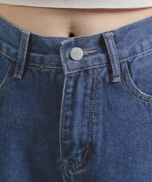 DAY CLOSET(デイ クローゼット)の「レディース フロント刺繍ストレートデニムパンツ(デニムパンツ・レディース・ブルー/ブルー系その他・S/M/L/XL)」の14枚目の写真