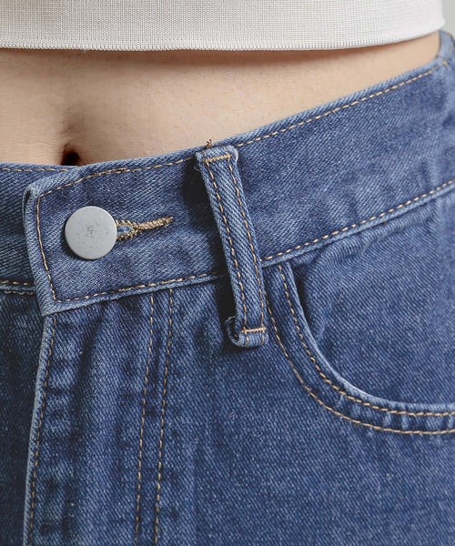 DAY CLOSET(デイ クローゼット)の「レディース フロント刺繍ストレートデニムパンツ(デニムパンツ・レディース・ブルー/ブルー系その他・S/M/L/XL)」の15枚目の写真