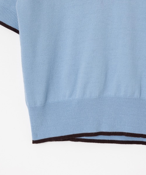 MIEL CRISHUNANT（ミエルクリシュナ）の「襟アソートニットポロシャツ（ニット/セーター・レディース・ブラック/ライトブルー・FREE）」の17枚目の写真