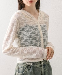 OLIVE des OLIVE | レースフードカーディガン　1042060010(カーディガン/ボレロ)