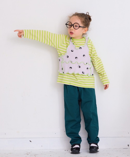 BIG FIELD(ビッグフィールド)の「ツイルサイドテープタックパンツ(その他パンツ・キッズ・モスグリーン/アイボリー/ネイビー/キャメル・100/95/130/150/140/80/120/110/90)」の14枚目の写真