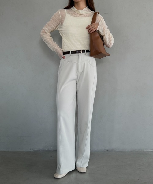 セール】ハイウエストワイドストレートパンツ（その他パンツ