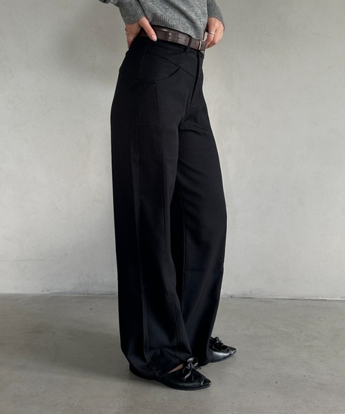 セール】ハイウエストワイドストレートパンツ（その他パンツ