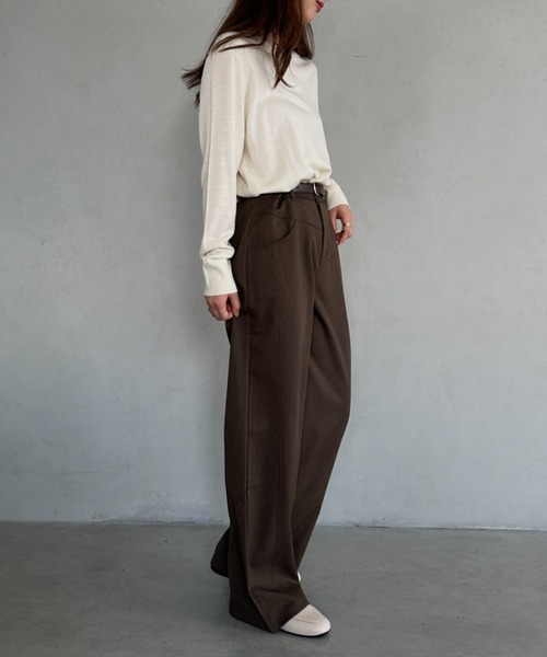 セール】ハイウエストワイドストレートパンツ（その他パンツ