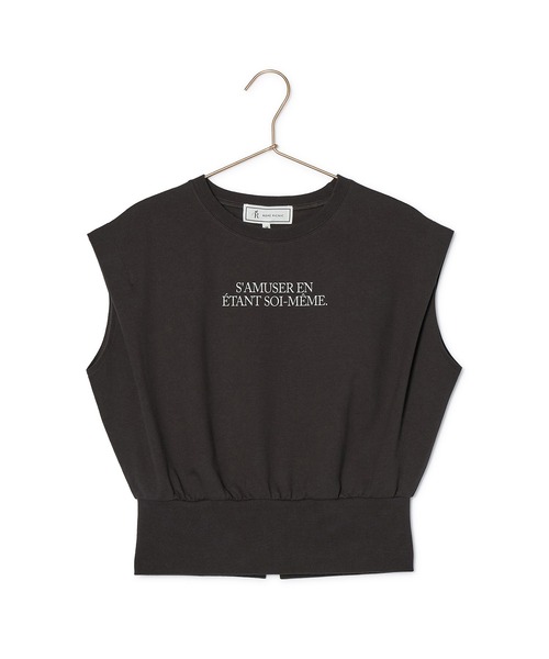 ROPE' PICNIC(ロペピクニック)の「汗染み防止/バックスリットフレンチスリーブミニ裏毛プルオーバー(スウェット・レディース・チャコールグレー/ライトグレー/ホワイト/グレー系その他・38)」の7枚目の写真