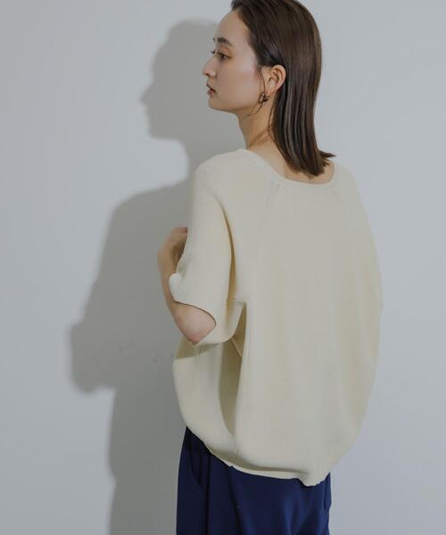 SENSE OF PLACE by URBAN RESEARCH（センスオブプレイスバイアーバンリサーチ）の「Vネックドルマンセーター（ニット/セーター・レディース・ネイビー/レッド/アイボリー/ブラック・ONE）」の7枚目の写真