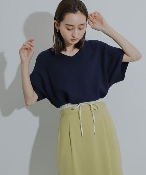 SENSE OF PLACE by URBAN RESEARCH（センスオブプレイスバイアーバンリサーチ）の「Vネックドルマンセーター（ニット/セーター・レディース・ネイビー/レッド/アイボリー/ブラック・ONE）」の22枚目の写真