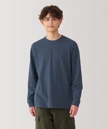 紳士 洗いざらし太番手クルーネック長袖Tシャツ