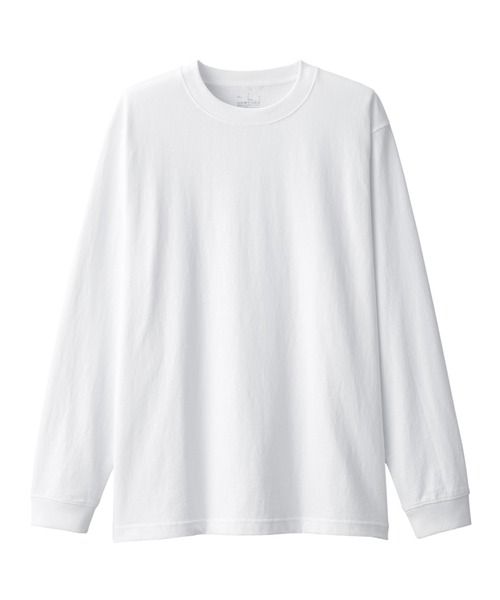 無印良品(ムジルシリョウヒン)の「紳士 洗いざらし太番手クルーネック長袖Tシャツ(Tシャツ/カットソー・メンズ・グレー/ブラック/ホワイト/マスタード/カーキ系/ブルー系・S/M/L/XL)」の11枚目の写真