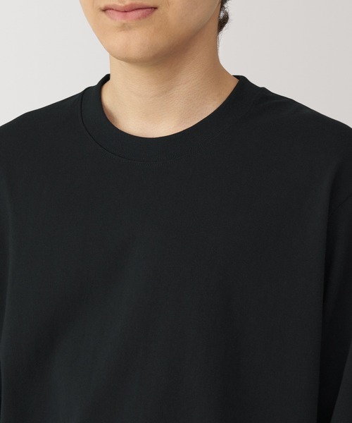 無印良品(ムジルシリョウヒン)の「紳士 洗いざらし太番手クルーネック長袖Tシャツ(Tシャツ/カットソー・メンズ・グレー/ブラック/ホワイト/マスタード/カーキ系/ブルー系・S/M/L/XL)」の16枚目の写真