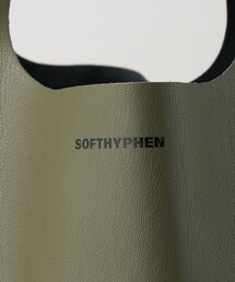 タグ付き未使用 SOFTHYPHEN レザーライク コンビニエンス バッグ 黒 SOFTHYPHEN（ソフトハイフン）の「＜SOFTHYPHEN＞ レザーライク
