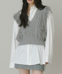 オーバーサイズスリットシャツ