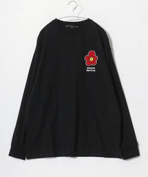 Salong hameu（サロン ハミュー）の「お花・おばけ・ビリヤード ワンポイントサガラ刺繍 ロンT メンズ レディース ユニセックス/長袖カットソー（Tシャツ/カットソー・メンズ）」