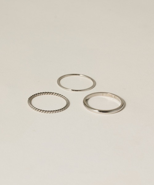 novice（ノーヴィス）の「【novice】Twist Rope Ring 3set［Stainless］（リング・メンズ・シルバー/ゴールド・FREE/19/14）」の3枚目の写真
